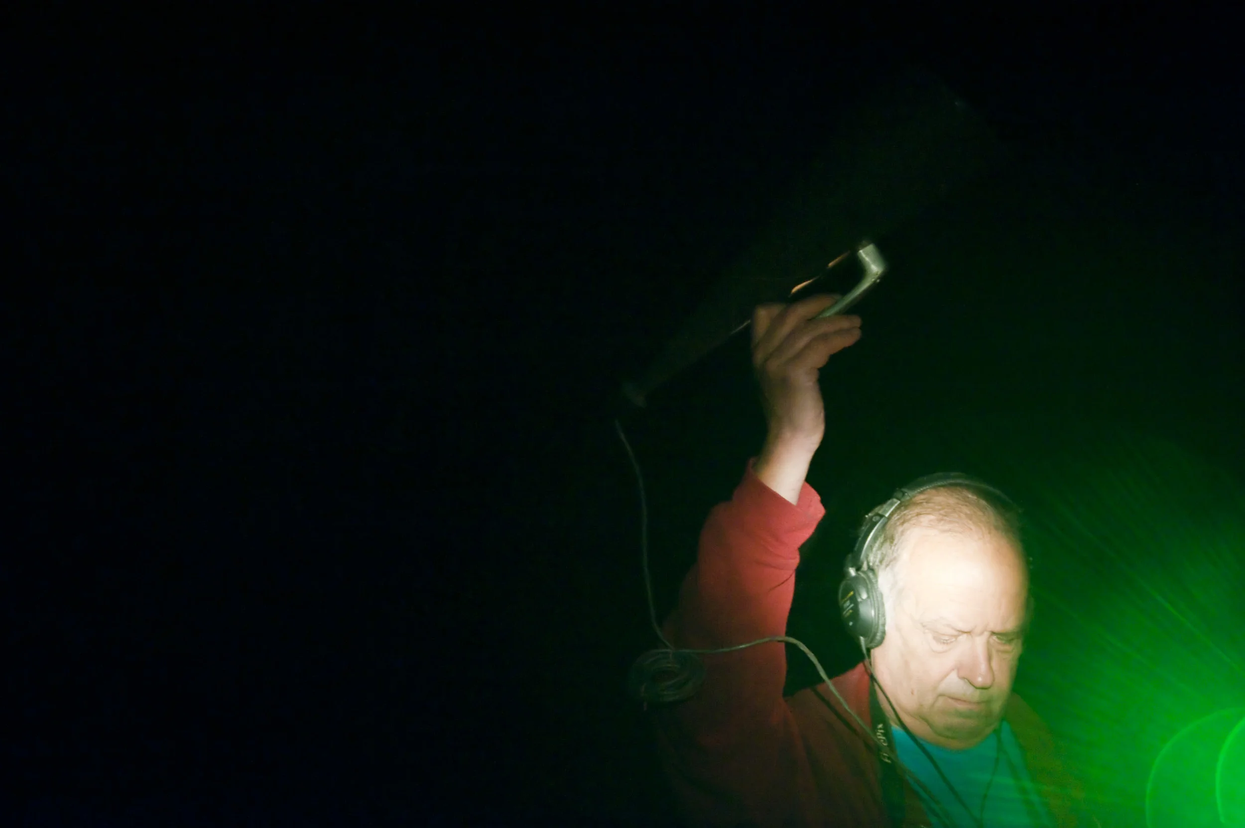 Jim Brown of Smithfield uses his homemade high-gain amplifier to listen to a possible "fourth knock" he heard after the group made three tree knocks while on a night research hike during the 2016 Pennsylvania Bigfoot Camping Adventure at Benner's Meadow Run campground near Farmington on Friday, May 6. The Farmington area has been known as a Bigfoot hotbed with numerous encounters reported by campers, hunters and locals.