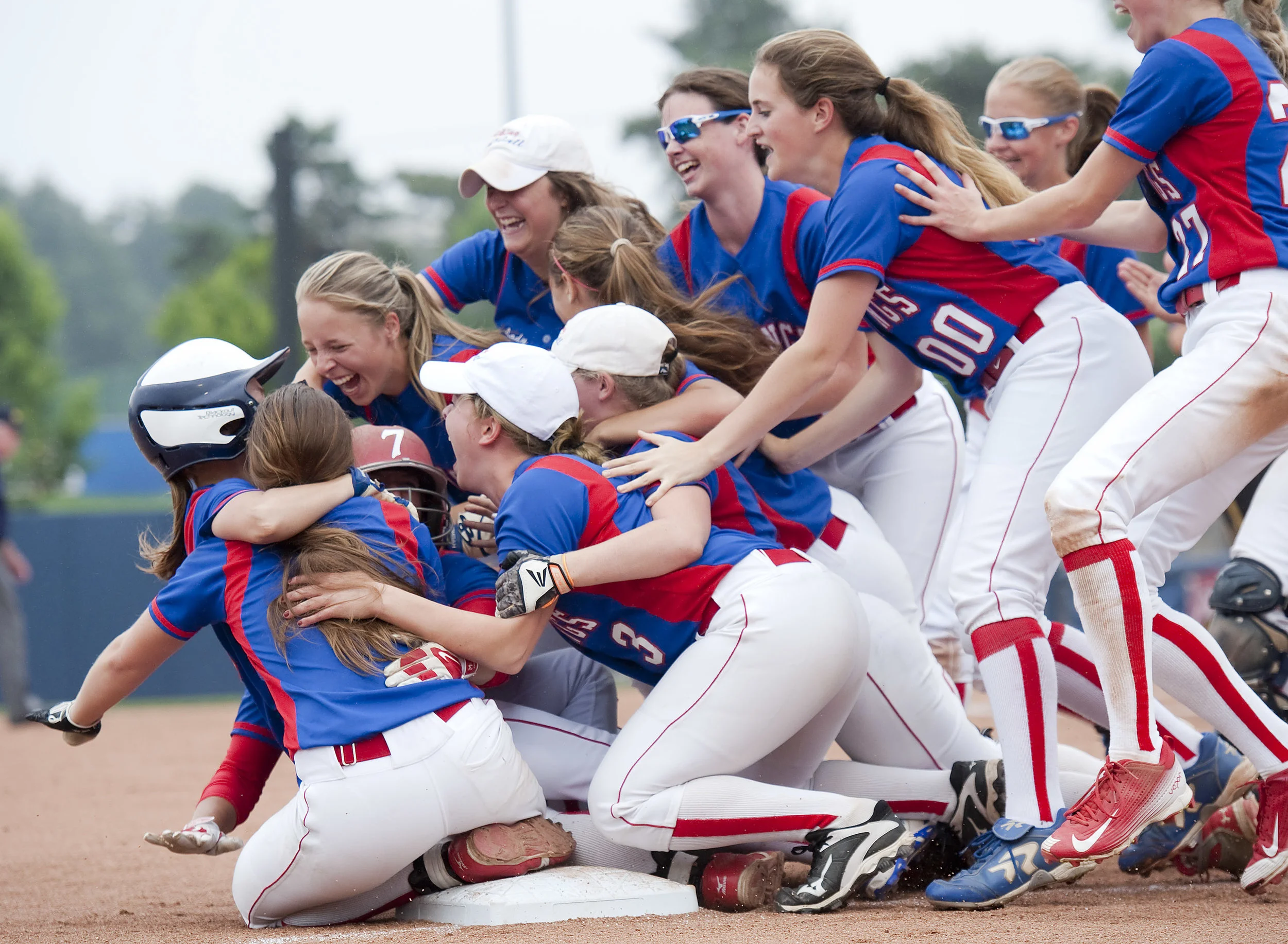  Williams Valley celebrates their win over West Greene during the Class A PIAA Softball Championships Thursday, June 16, 2016 at Penn State University. Williams Valley won 3-2.