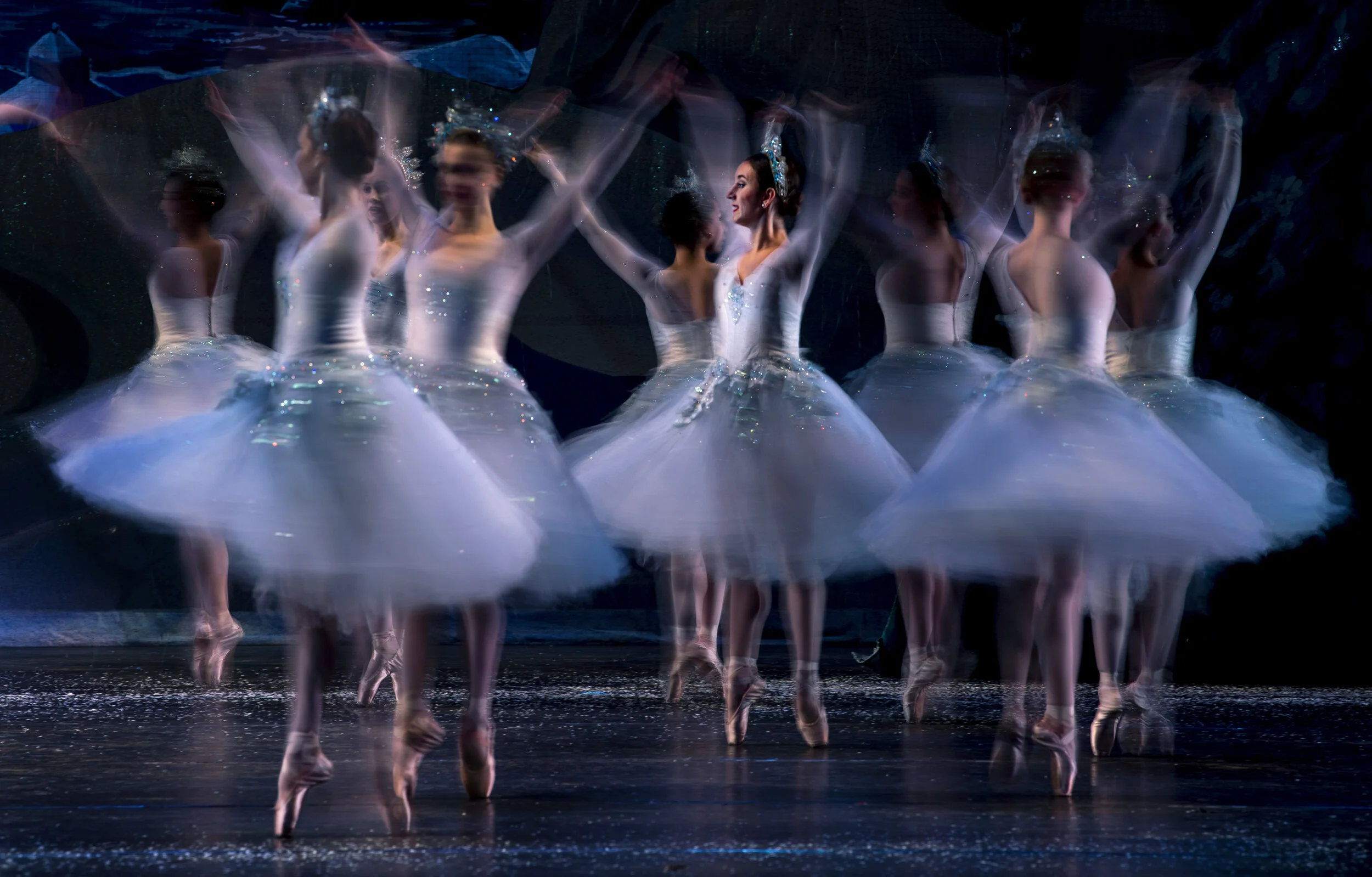 Ballerinas of the Pittsburgh Ballet Theatre dance during a rehearsal of ‘The Nutcracker’ on Thursday, Nov. 29, 2018, at the Benedum Center, downtown.  