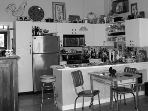 'Before" photo of this South End kitchen. 