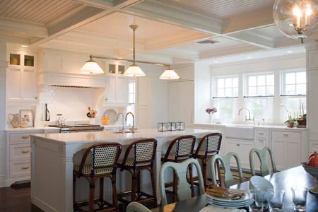 Nonquitt Kitchen: Photography by Peter Vanderwarker / Architecture: Dewing Schmid Kearns / Interior Designer: James Radin Interior Design / Builder: Howland Company / Kitchen Design: Paul Reidt