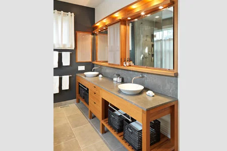Milton Master Bath: Photography by Richard Mandelkorn / Architecture: Sally Weston Associates / Cabinetry Design: Line Corcoran and Alan Haigh