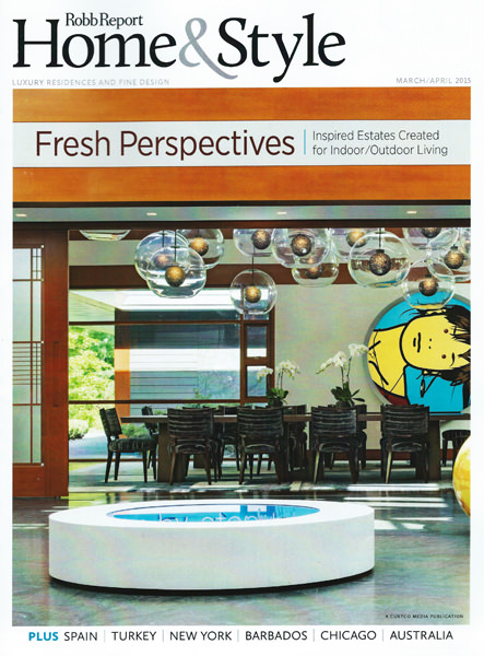 The front cover of Rob Report Home & Style, featuring this home. To explore the story with lots of stunning photos, click here.