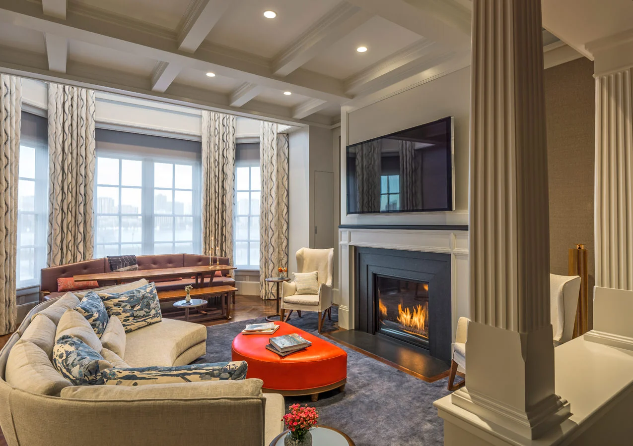 Beacon Street Living Room Millwork