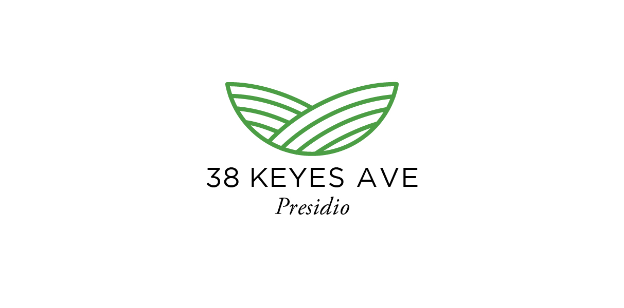 Logo designed for an office building located in the Presidio park in San Francisco.