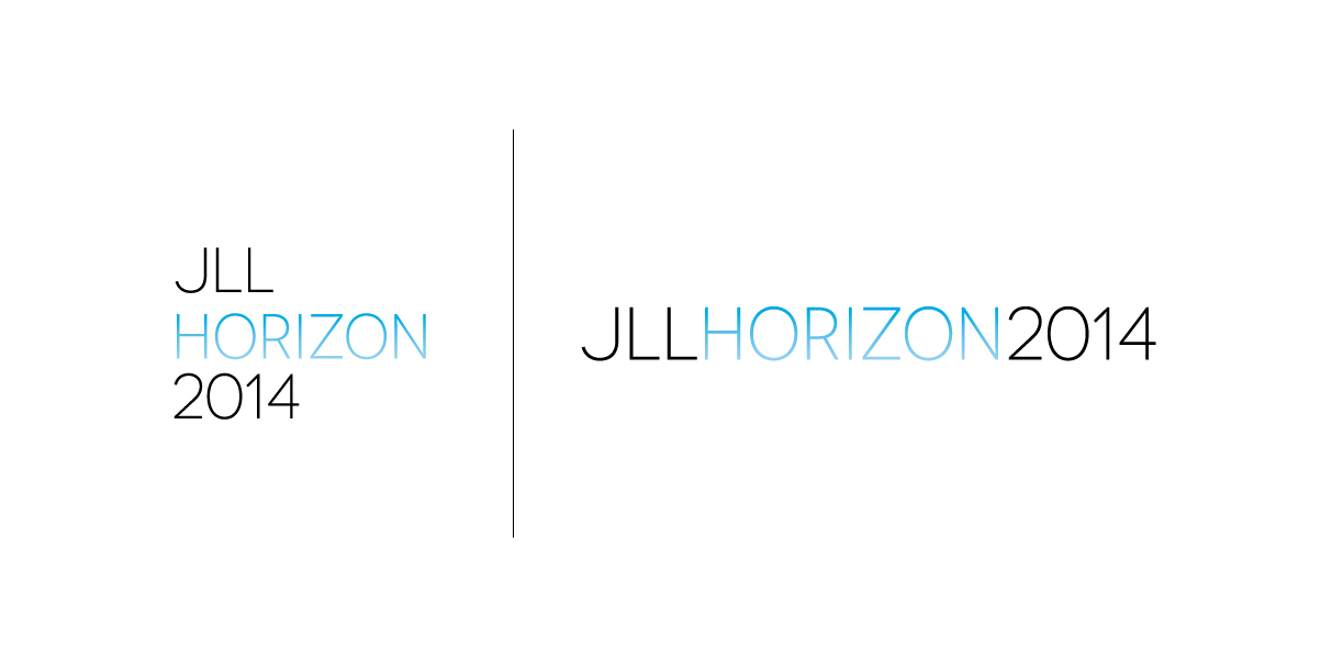 After a brand study I renamed the event "Horizon" which all of the JLL markets have now adapted. The logo was designed specific for the Jones Lang LaSalle investor and user client event in San Francisco.