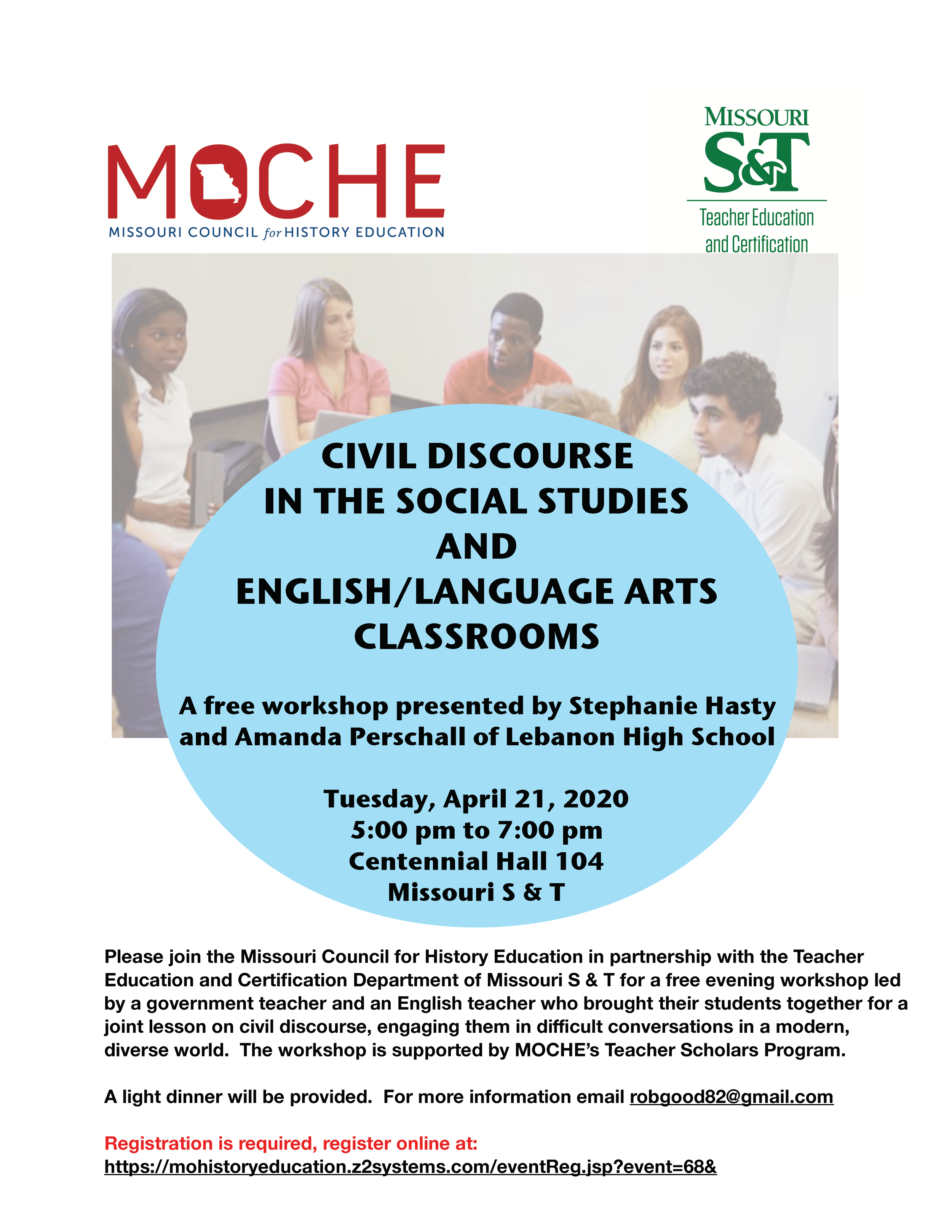 Workshop on Civil Discource in the Classroom, April 21, Missouri S&amp;T, Rolla