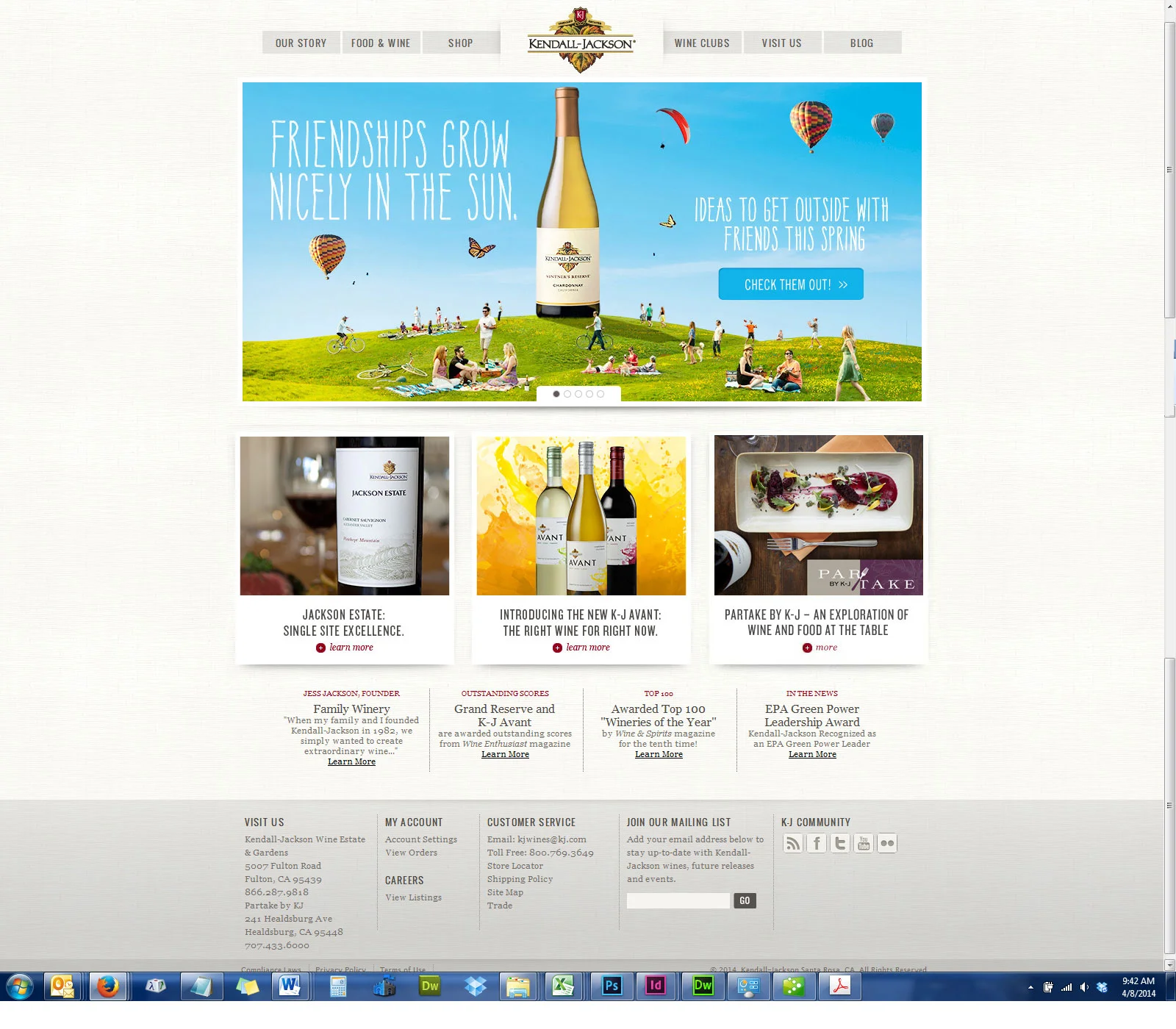 Kendall-Jackson Website