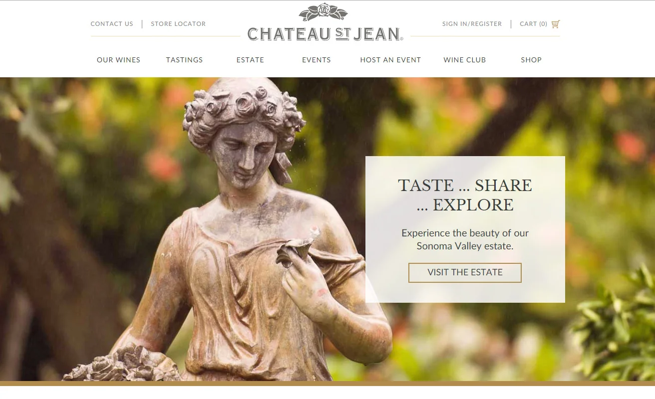 Chateau St. Jean Website
