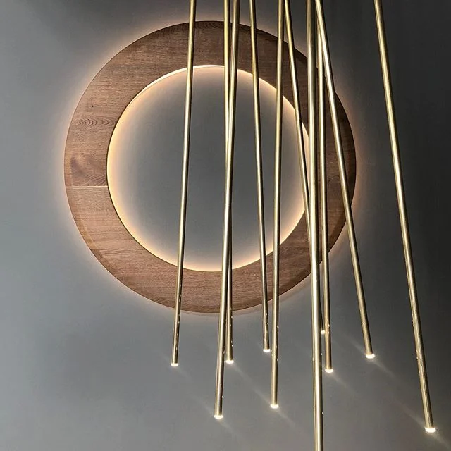 Here they are together, just hanging around in our studio. Forester 10 in brass and HALO wall xl version in fumed Oak. Come check it out! 
#forester #halo #oldcouple #brass #fumedoak #ledlights #santaana #california #together #glow