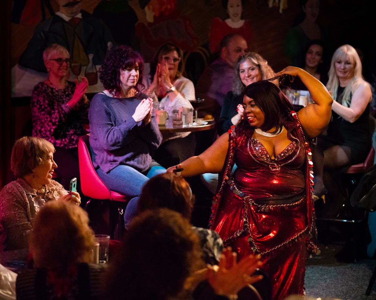 Rosheema, winner of the performance raffle, wows the audience