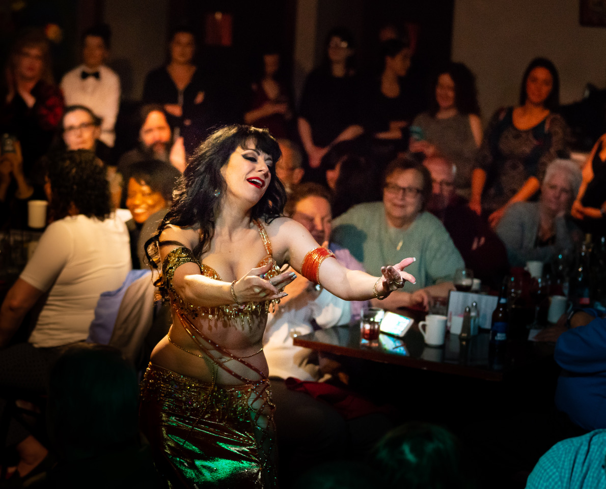 Aurel, star performer, producer, and hostess.