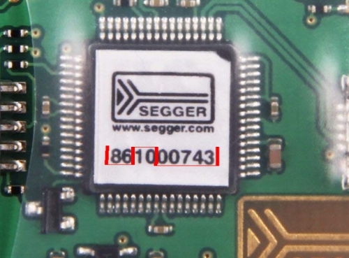 Segger Serial Number Divided into Sections
