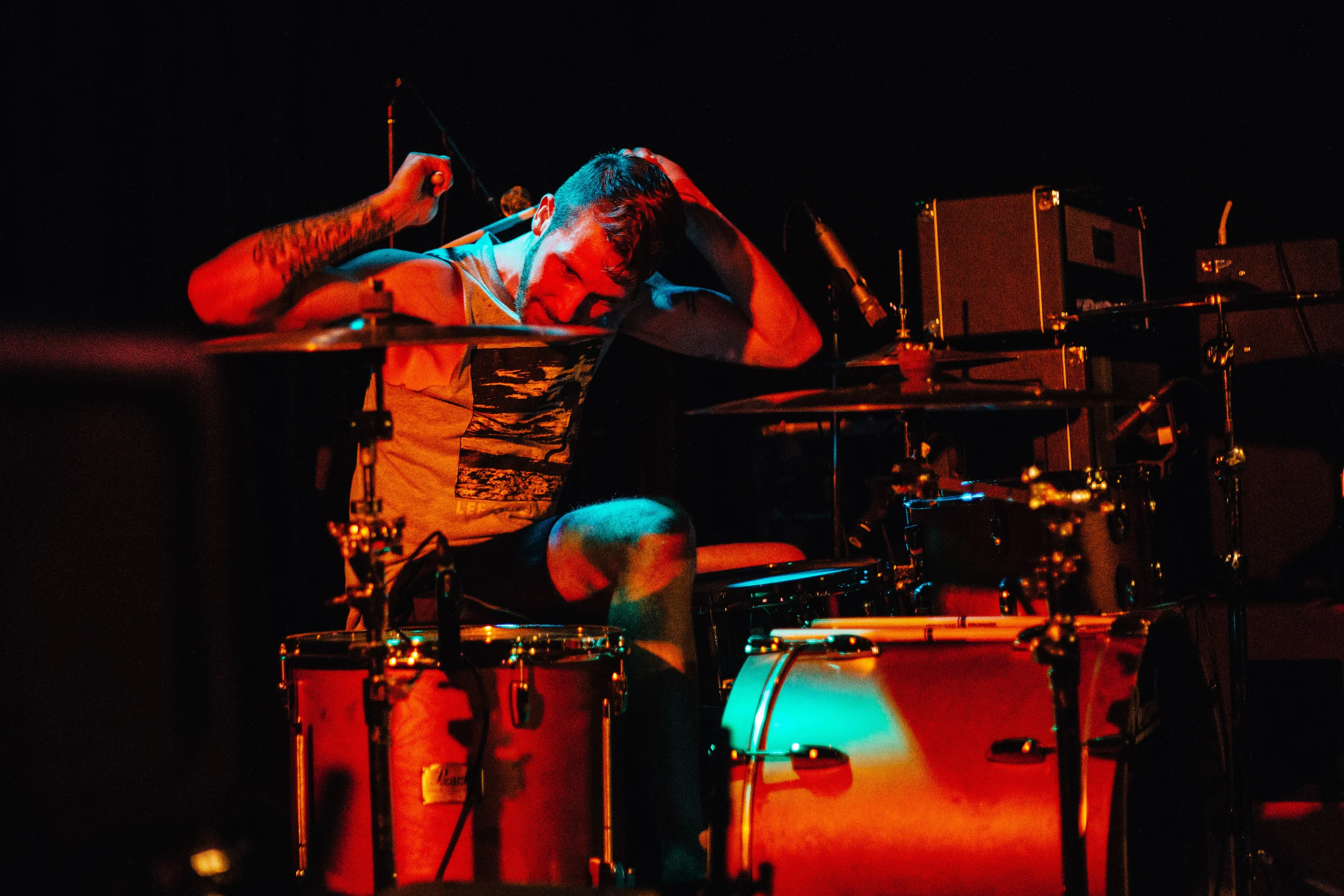 Steven Gibson during the set at Le Divan Orange in Montreal, Quebec, Tuesday April 5, 2016.