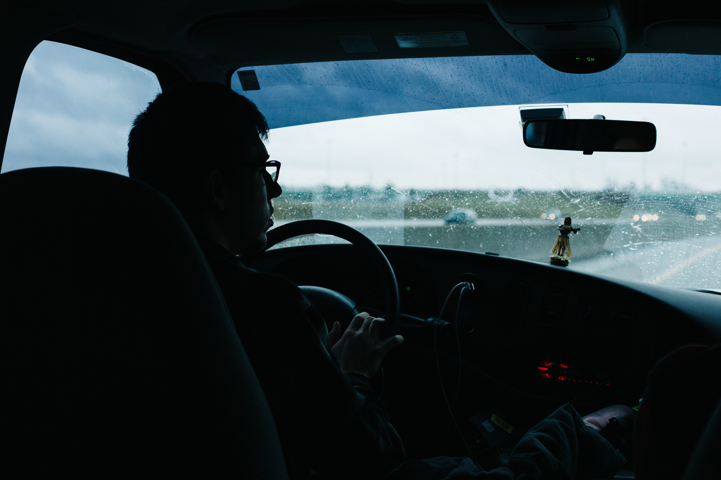 Max Stern drives the band across the border to get to the show at Mahall's in Toronto, Ontario, Thursday April 7 , 2016. 