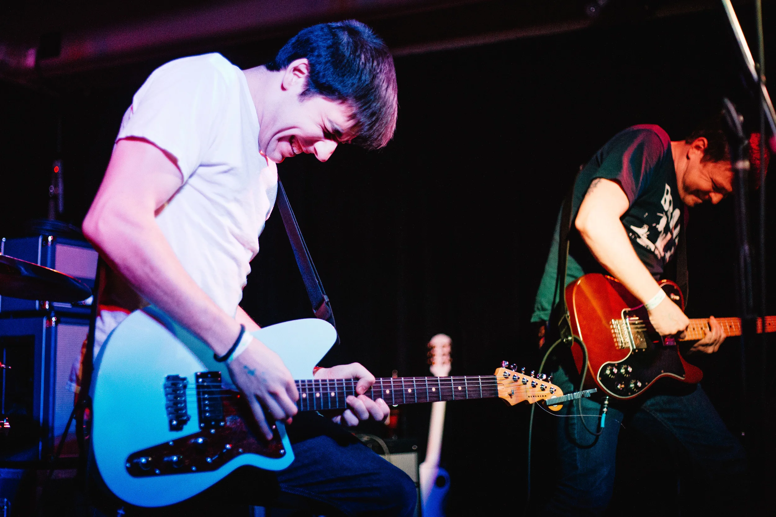 Max Stern and Jeff Russell during the set at The Crofoot in Pontiac, Michigan, Saturday, April 9 2016.