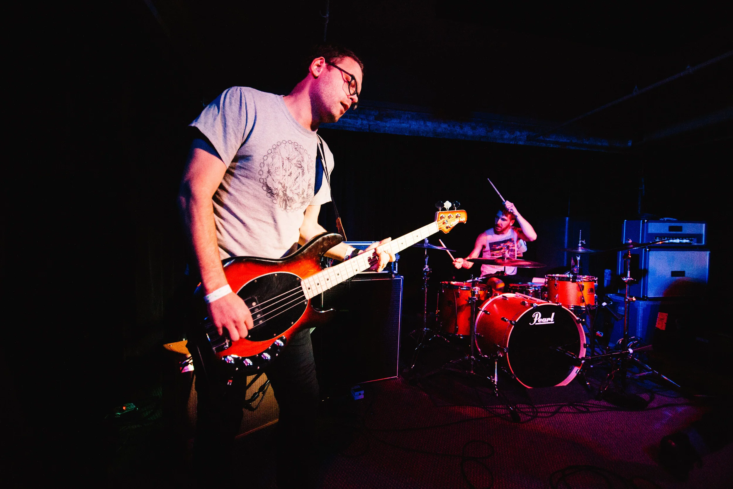 Loren Shumaker and Steve Gibson during the set at The Crofoot in Pontiac, Michigan, Saturday, April 9 2016.