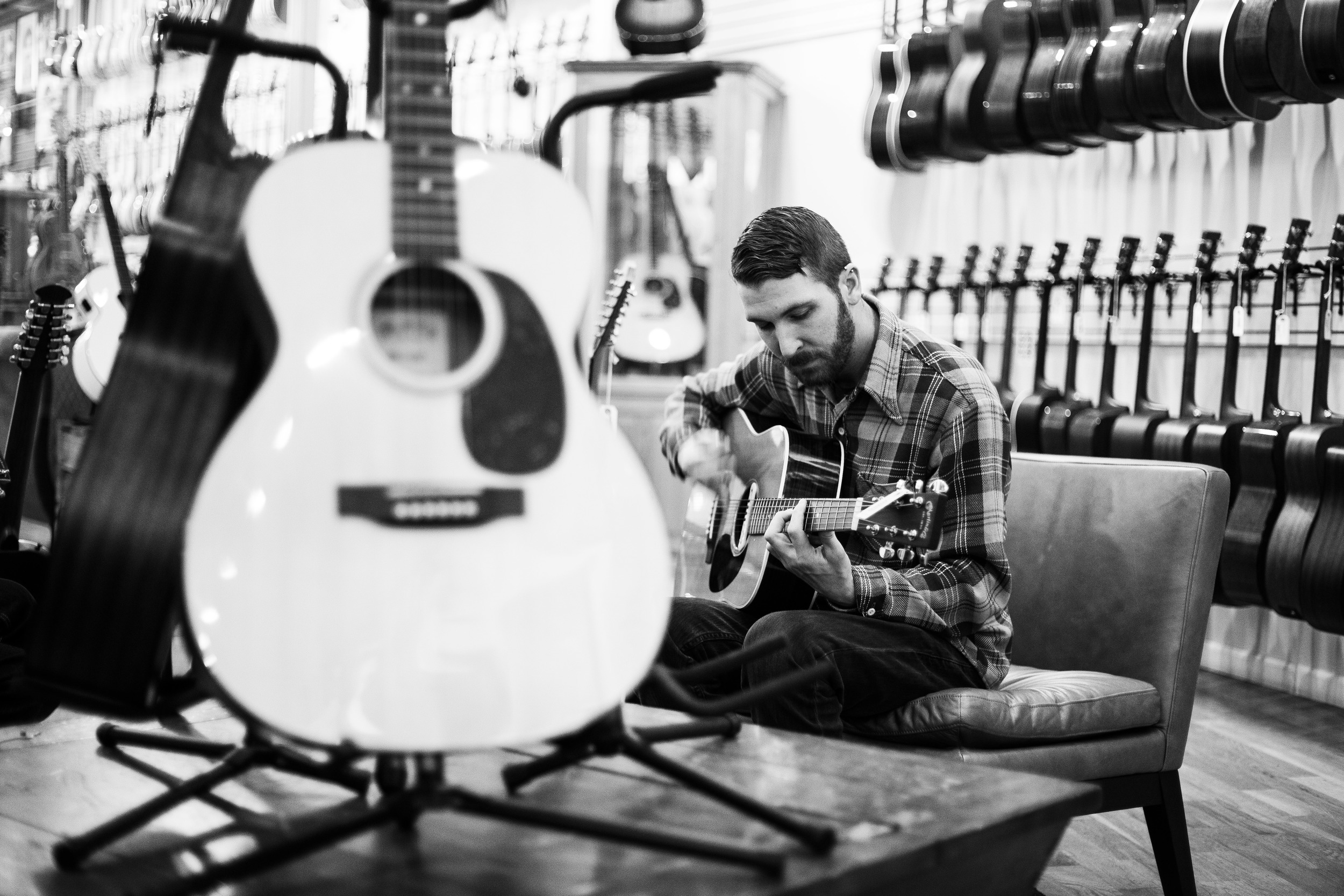 Steve at Chicago Music Exchange in Chicago, Illi nois, Monday, April 11, 2016.