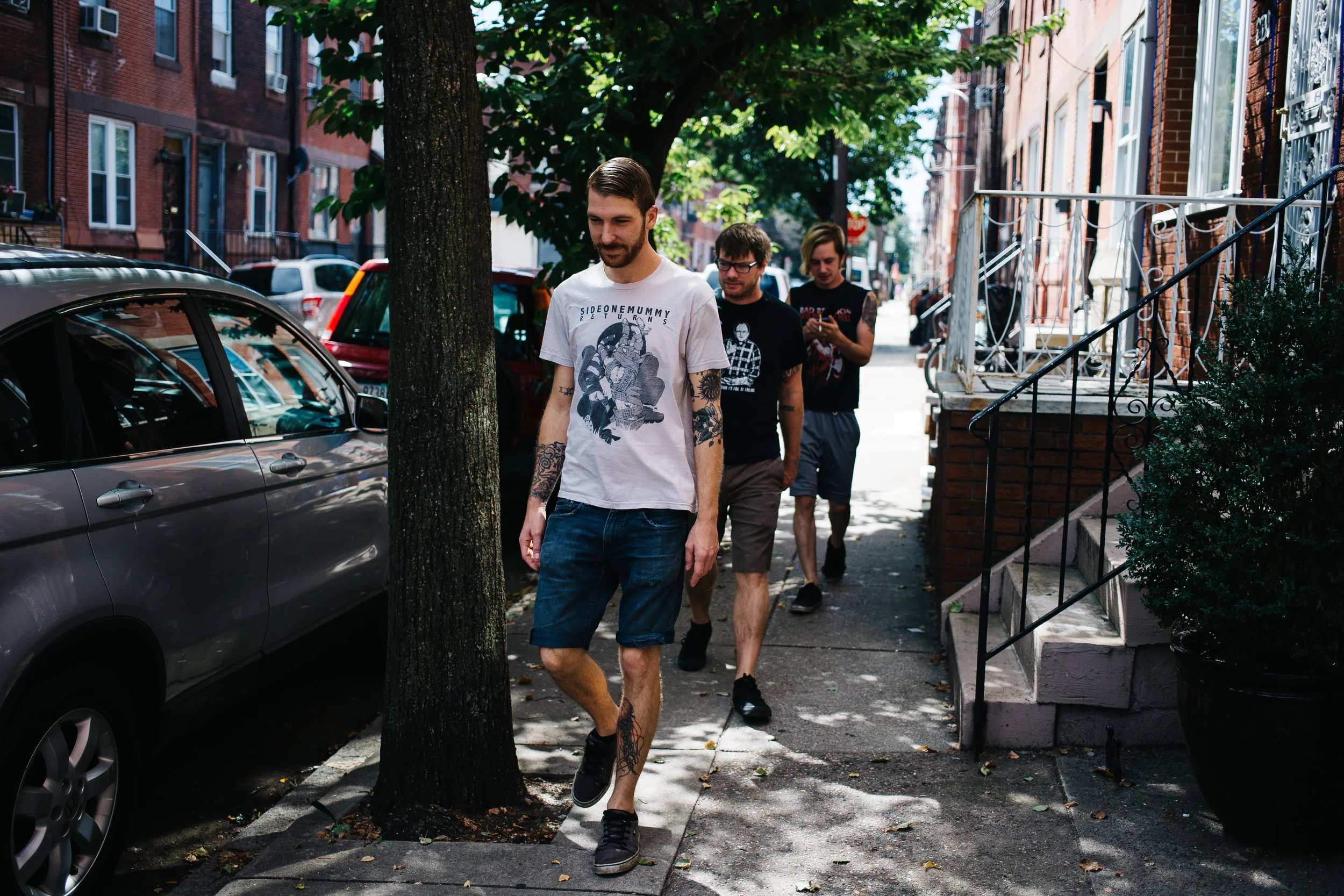 Steve, Ryan and Josh head to breakfast. 