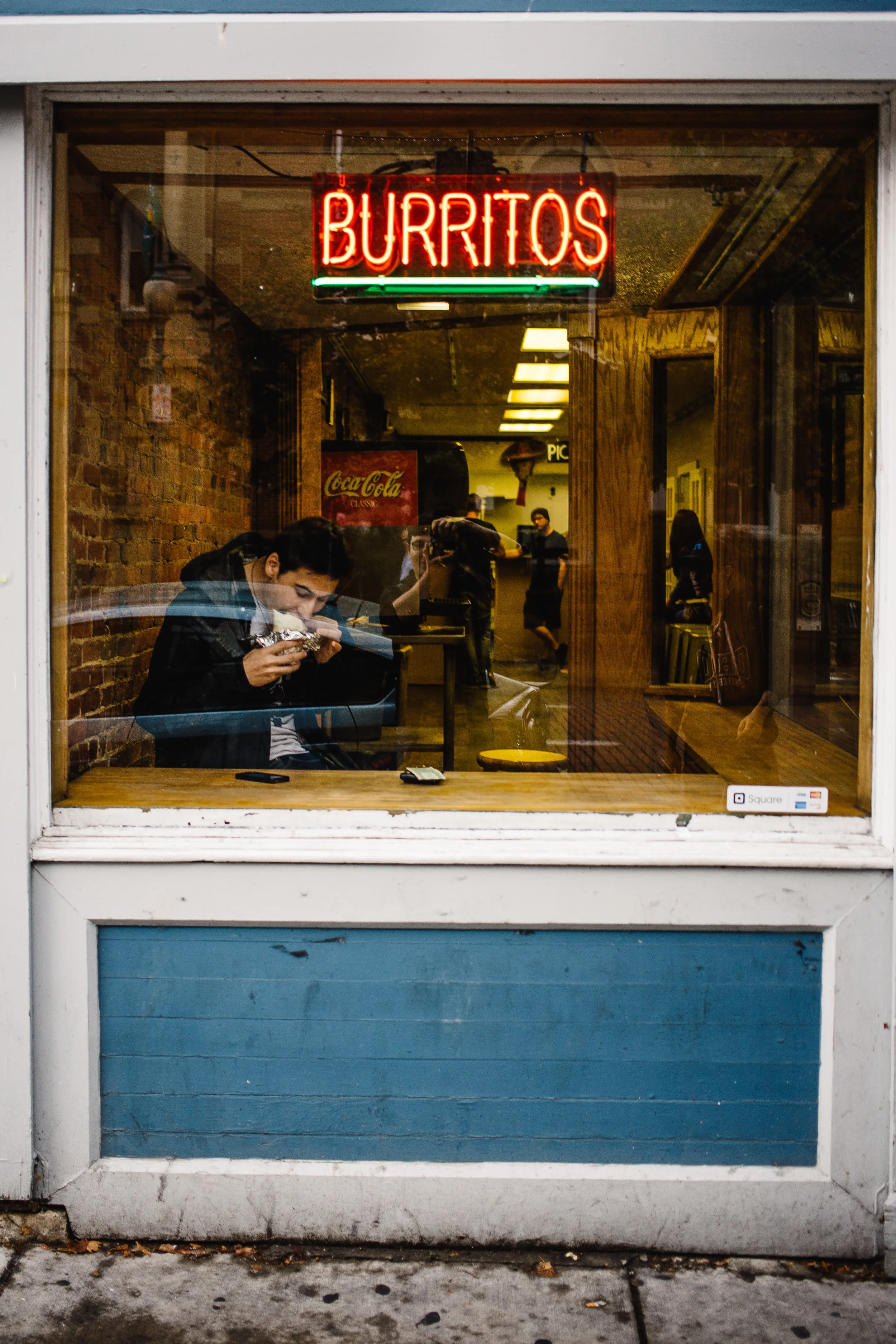 Max and his burrito. 