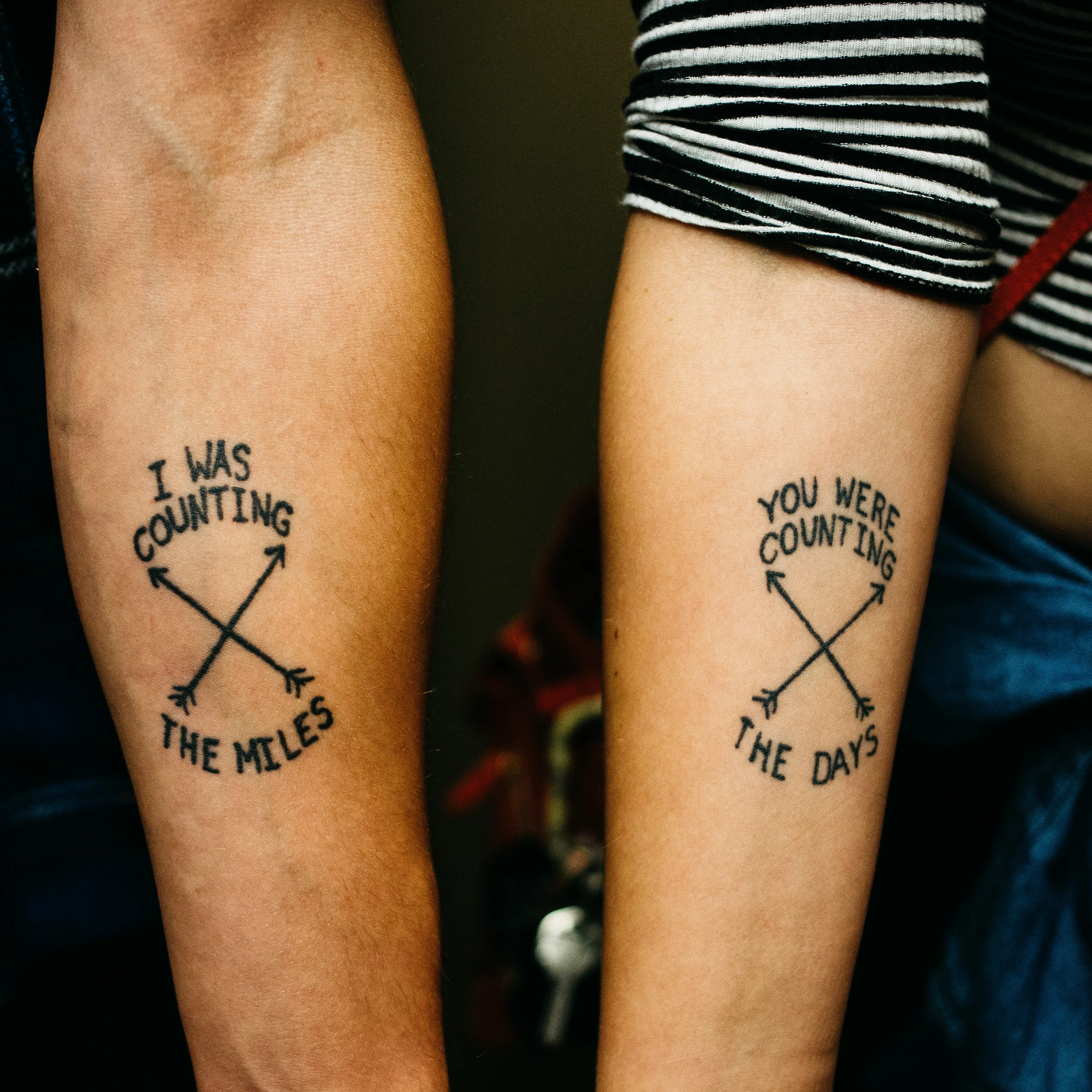 After the show I met fans, Rob and Maggie. They showed me their tattoos that quoted Signals Midwest song, "In Tensions."