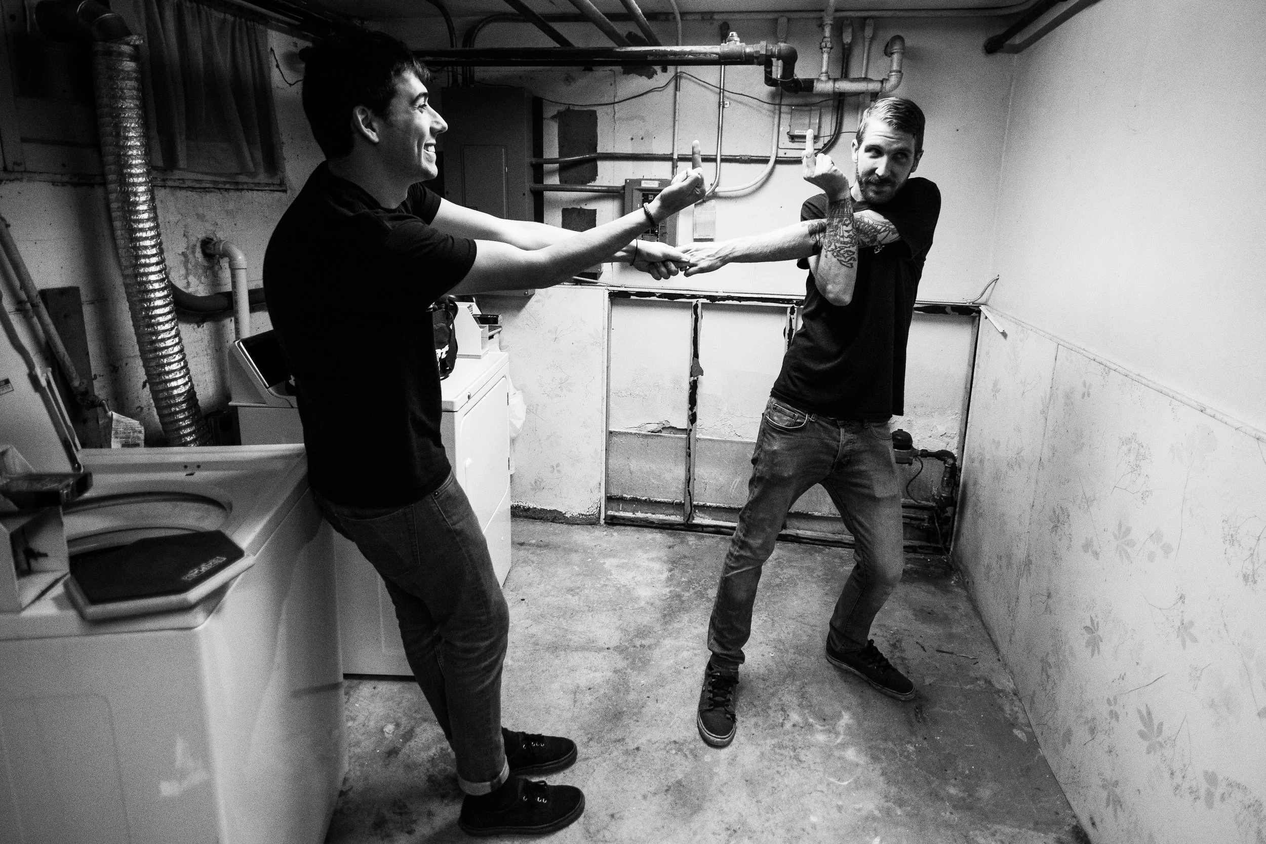 Max and Steve continue to stretch. Side note: Teamwork makes the dream work. 