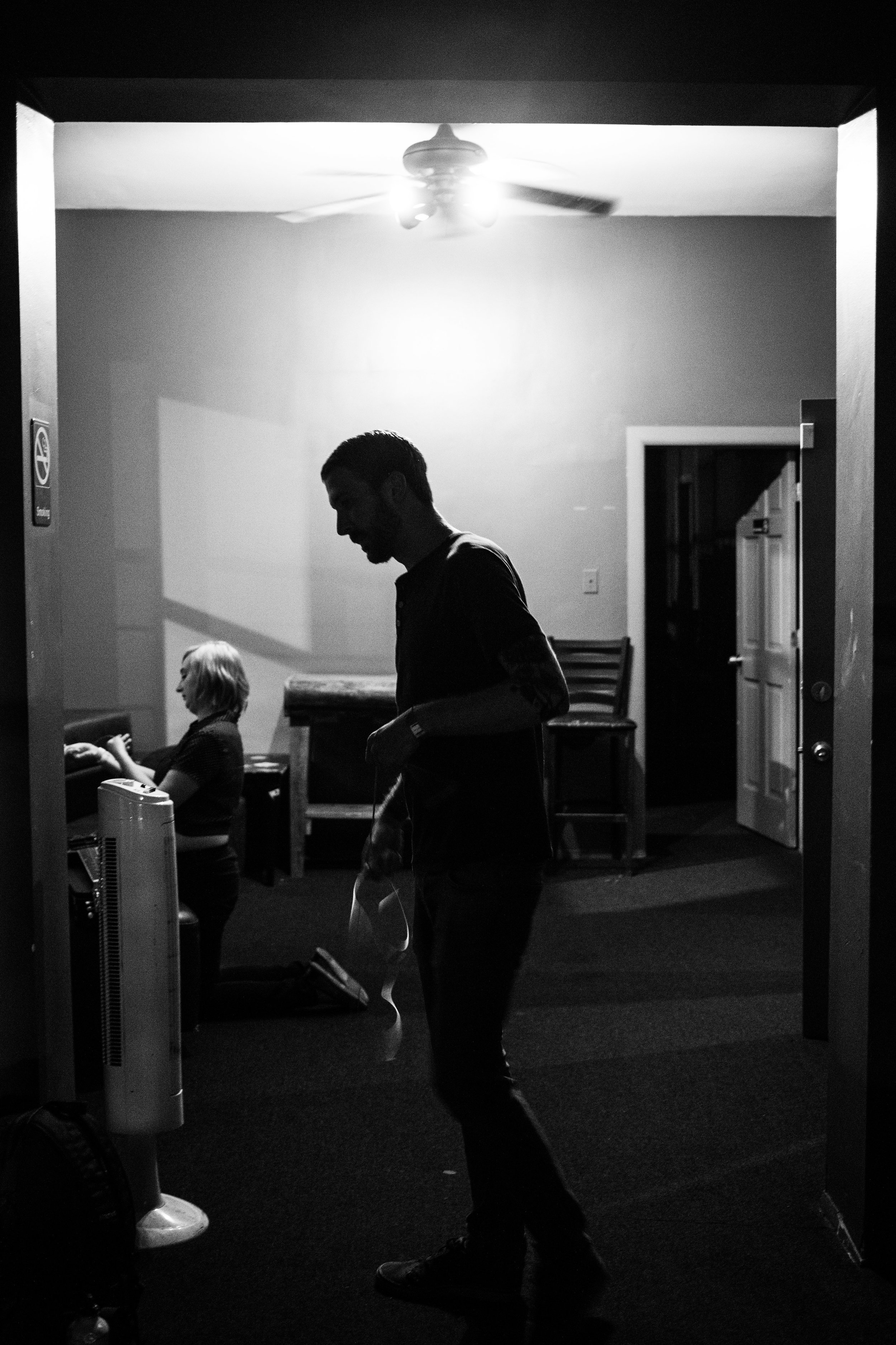 Steve in the green room.