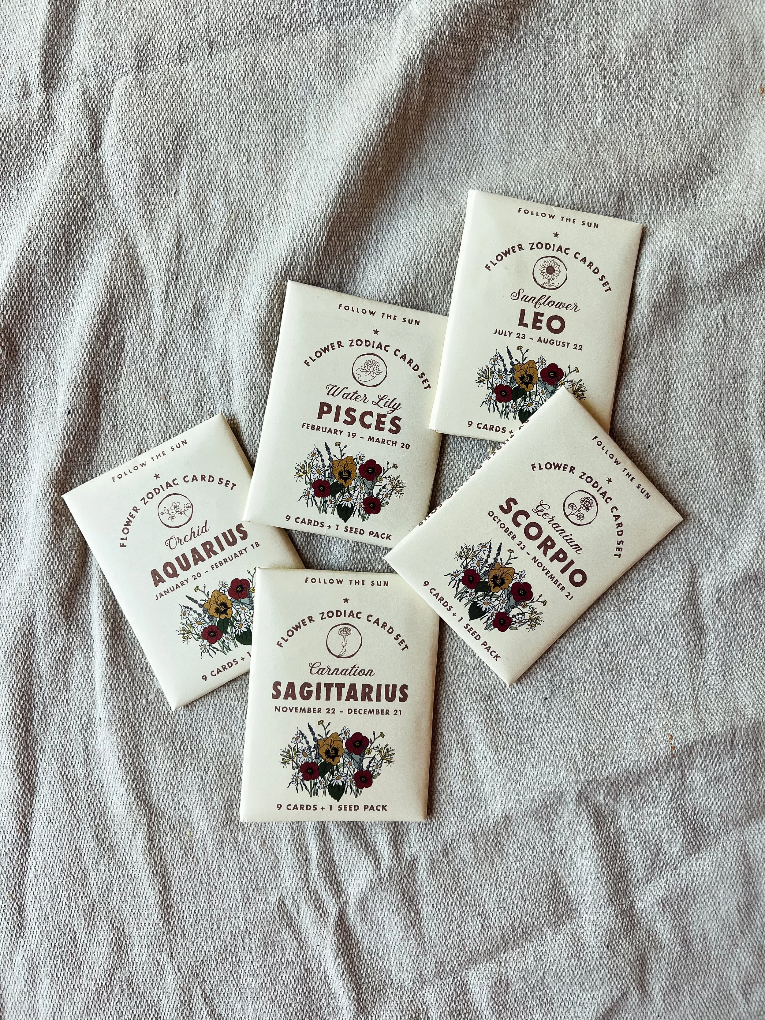 Zodiac Wildflower Seeds + Stickers Pack // Shippable