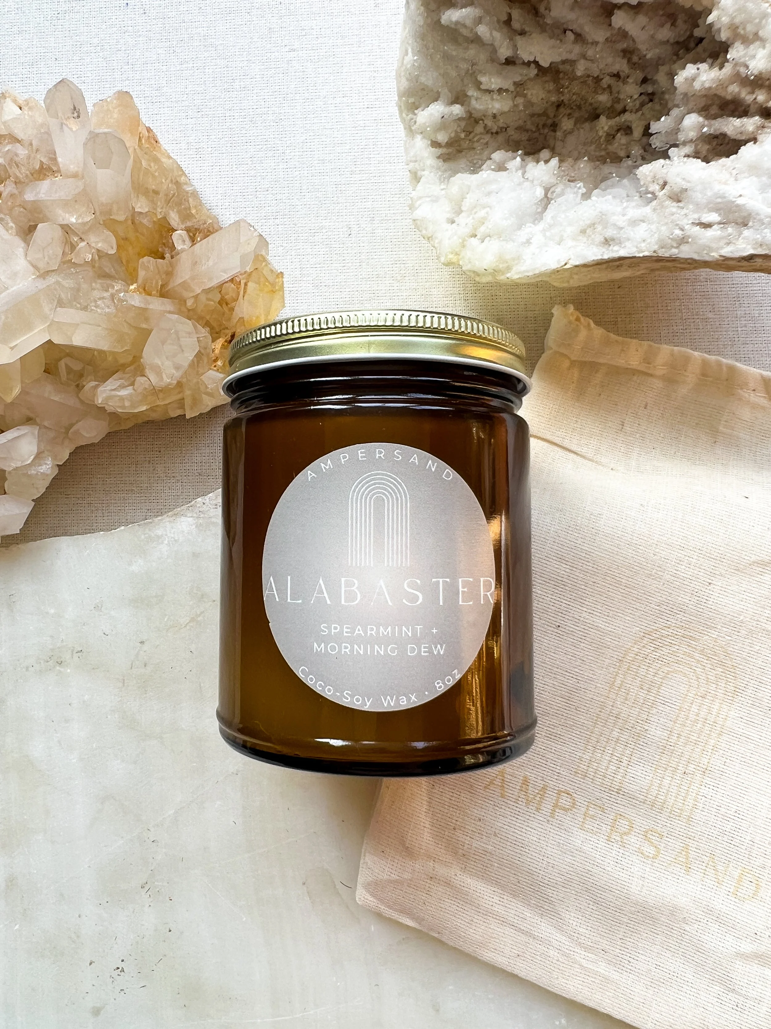 Alabaster Ampersand Candle // Shippable