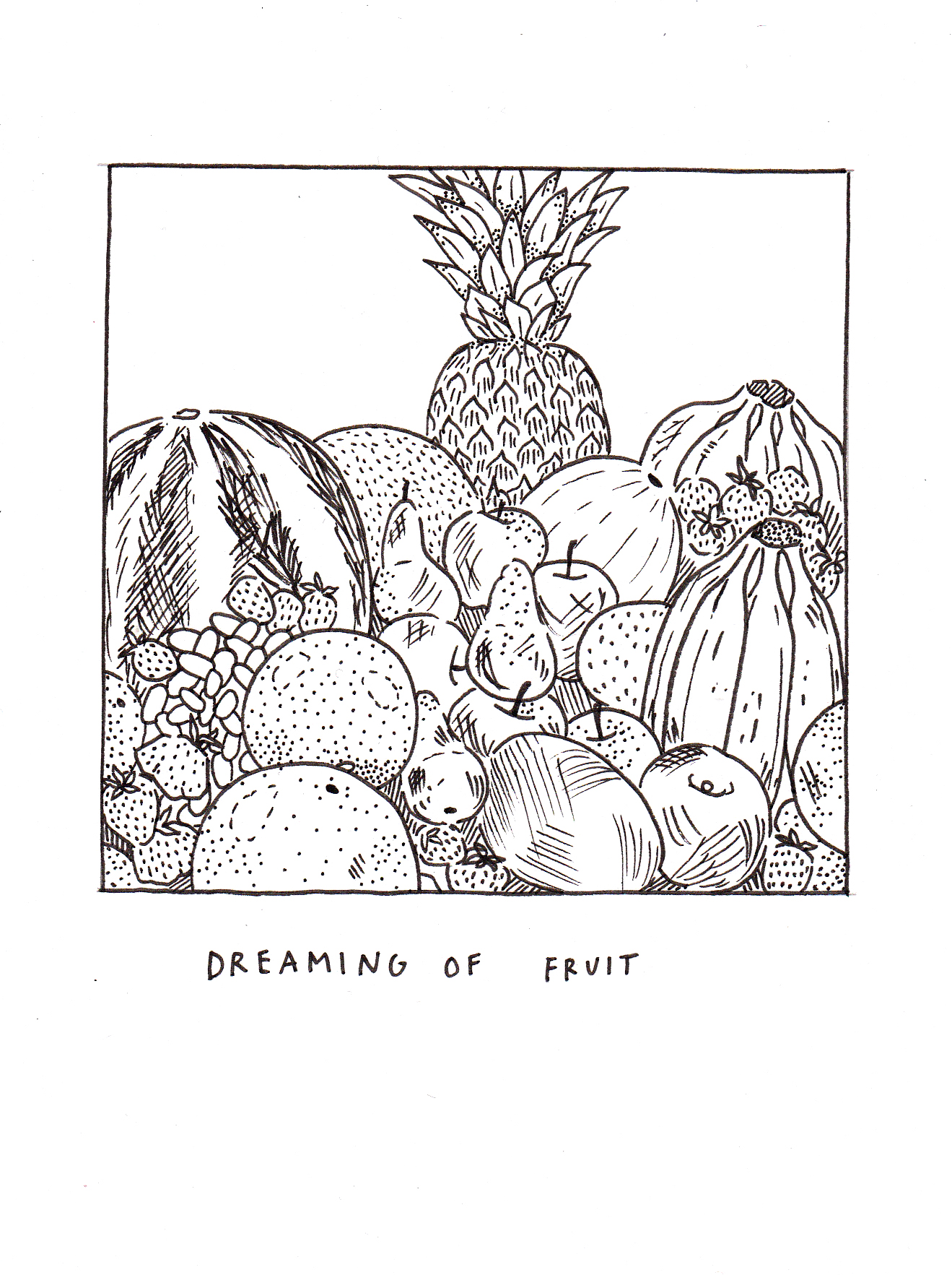  Fruit. 2017. Ink on paper 