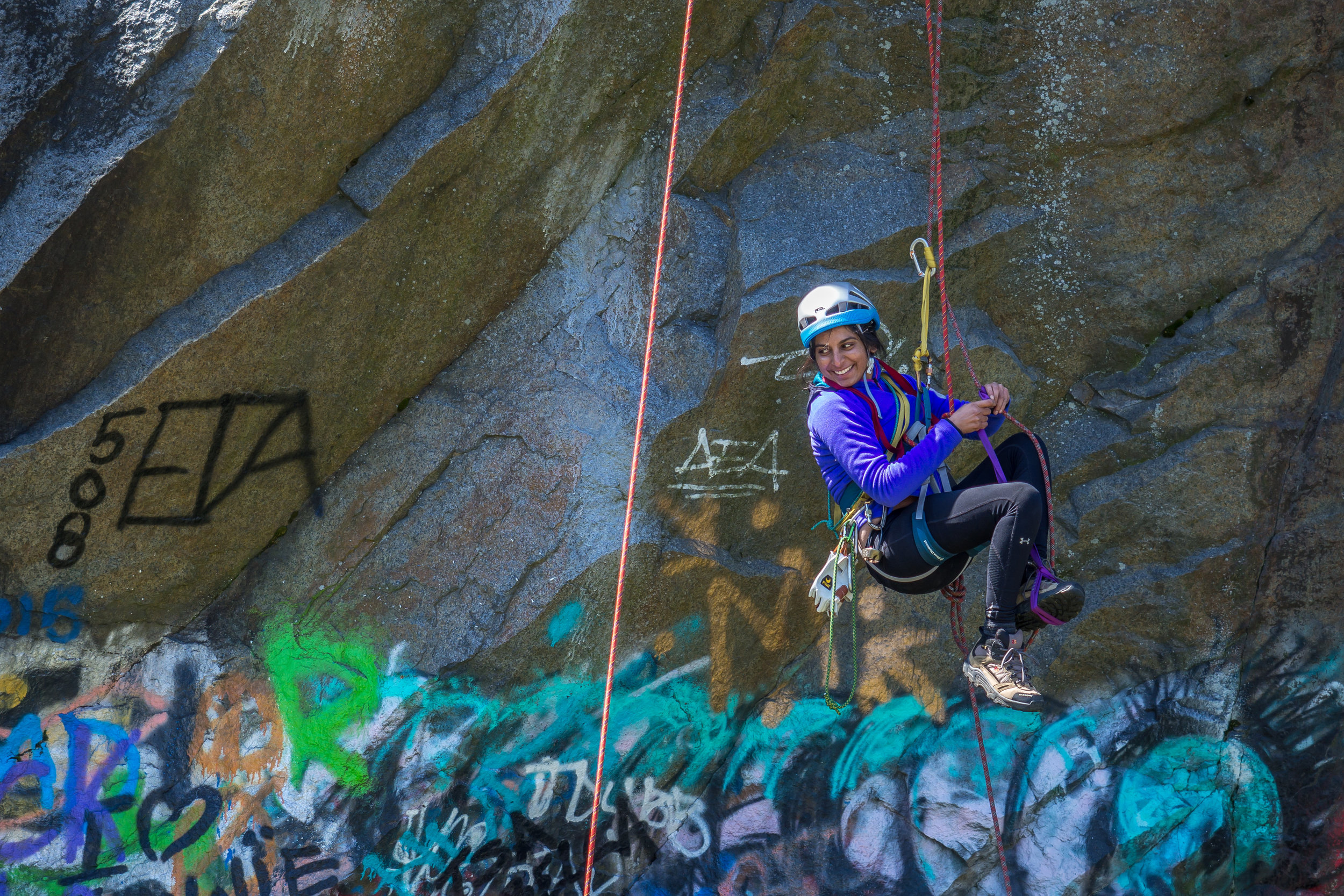 looking happy while ascending!