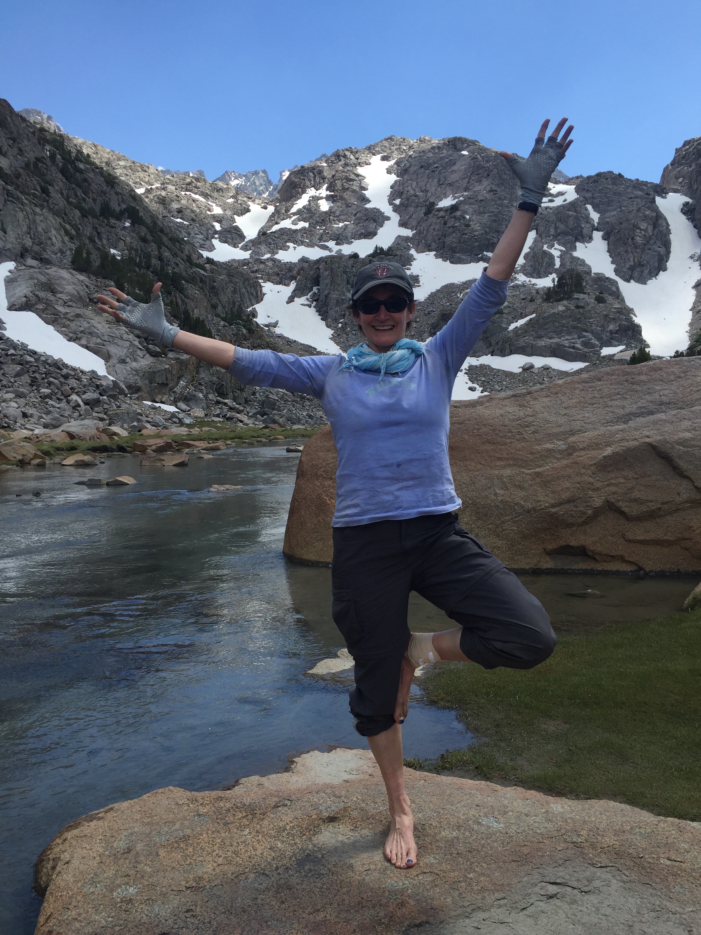 Taking a break on the ascent to our basecamp (Sam Mack Meadow). A wrapped ankle and strong antibiotics got me up!