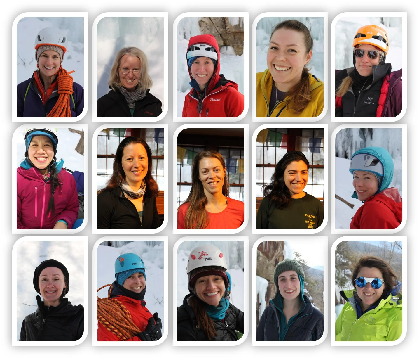 Portraits of the Slaydies. Photo Credit: Frannie Bui Top Row: Maureen, Catherine, Alexa, Cailigh, Patricia Middle Row: Frannie, Laura, Sarah, Jess, Vanessa Bottom Row: Ramona, Ariana, Joyelle, Stephanie, Alex Not Pictured: Akiko