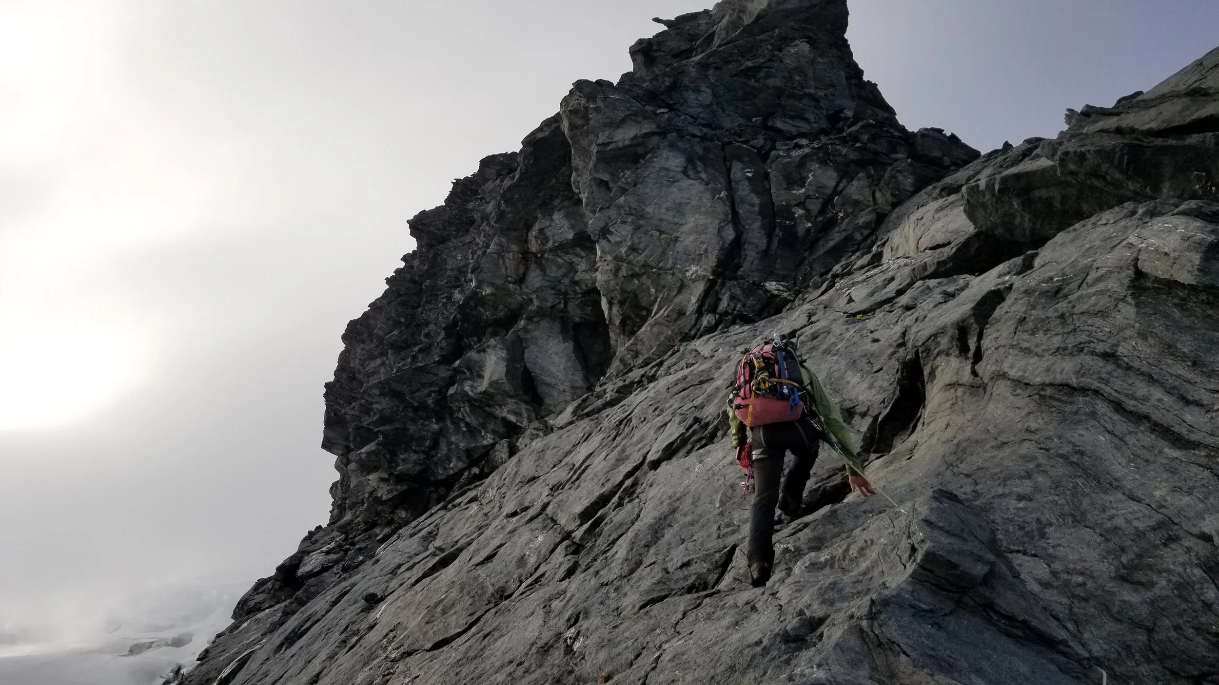 Approaching the buttress