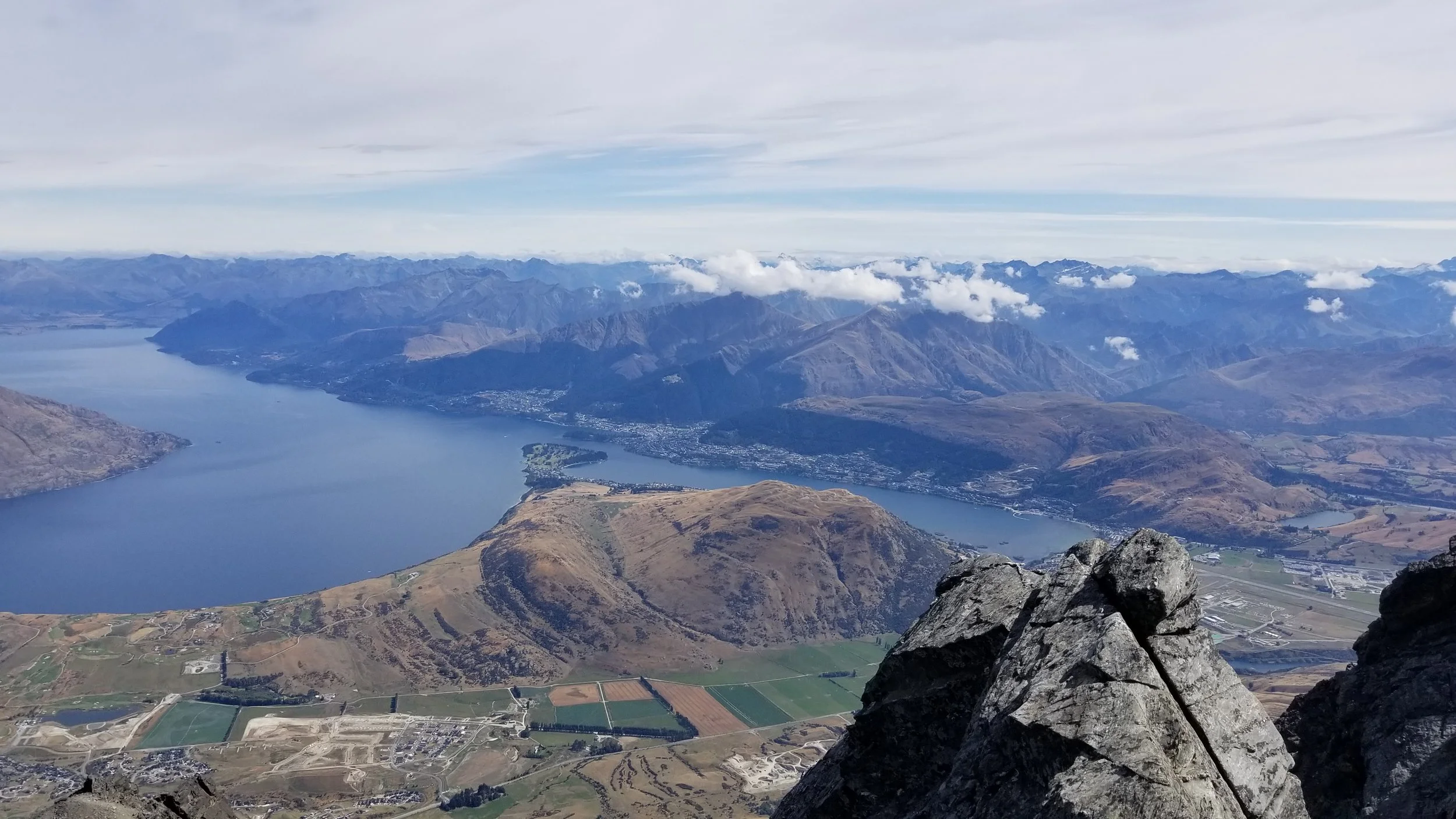 Queenstown on the far side of the lake below