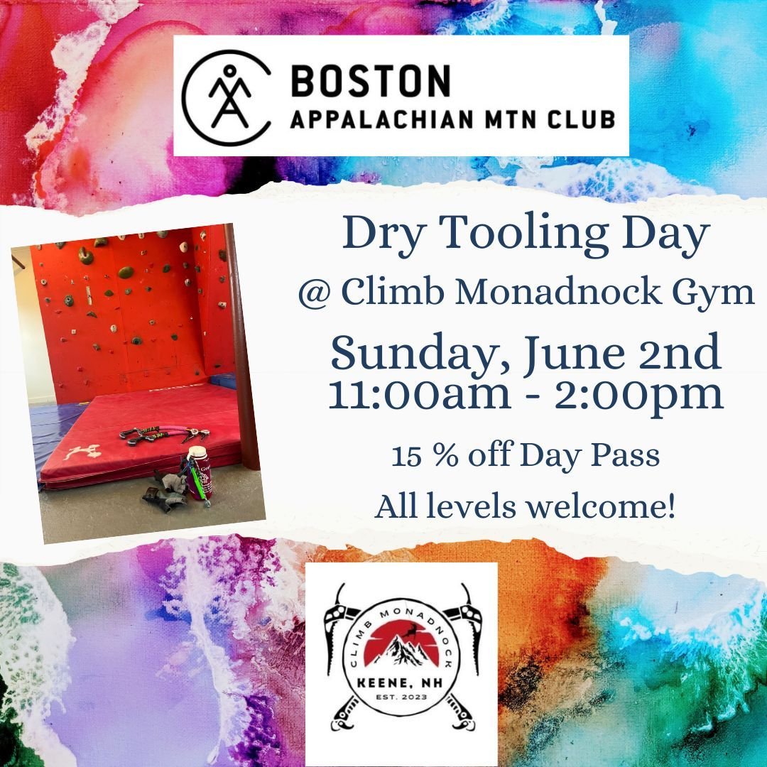 Are you not ready to put those ice axes aside? Can't wait till the next ice season? Or do you want to give them a try in a gym setting for the first time? Join us for a dry-tooling training session with AMC Boston Climbing Community at the Climb Mona