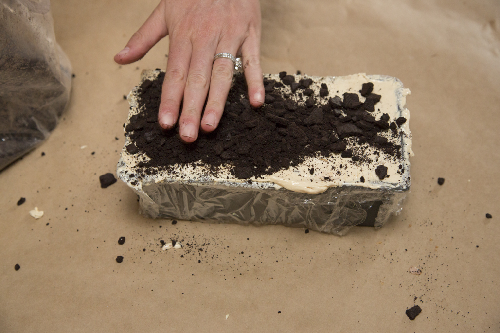 Cookie crust time, after a second layer of flavor #1.