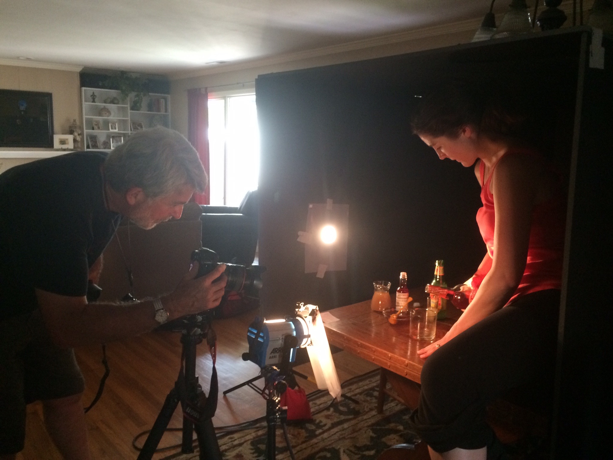 Filming the Belle Meade cocktail video