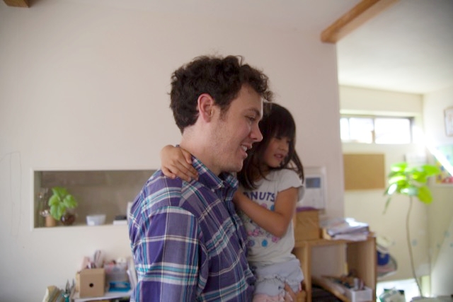 One of the family: Keiko's daughter took an instant liking to my husband. Her older brother offered to let us keep her. 