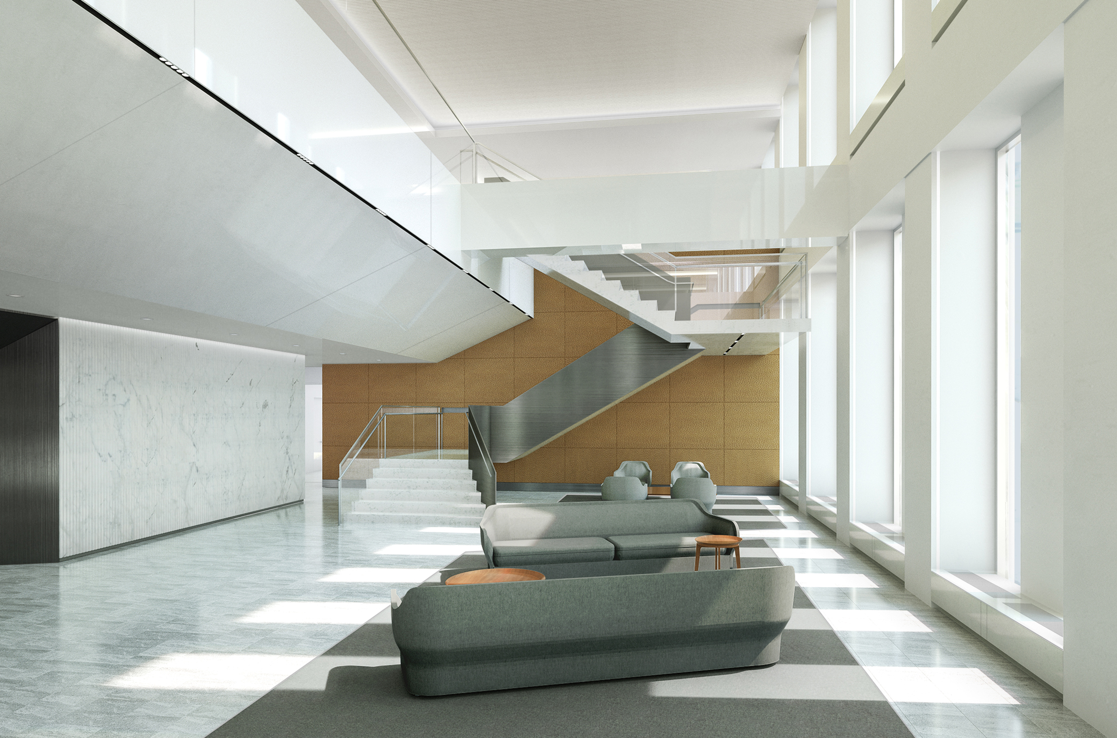   OFFICE LOBBY CONCEPT   New York City, New York |&nbsp;  Client: &nbsp;HOK NYC  