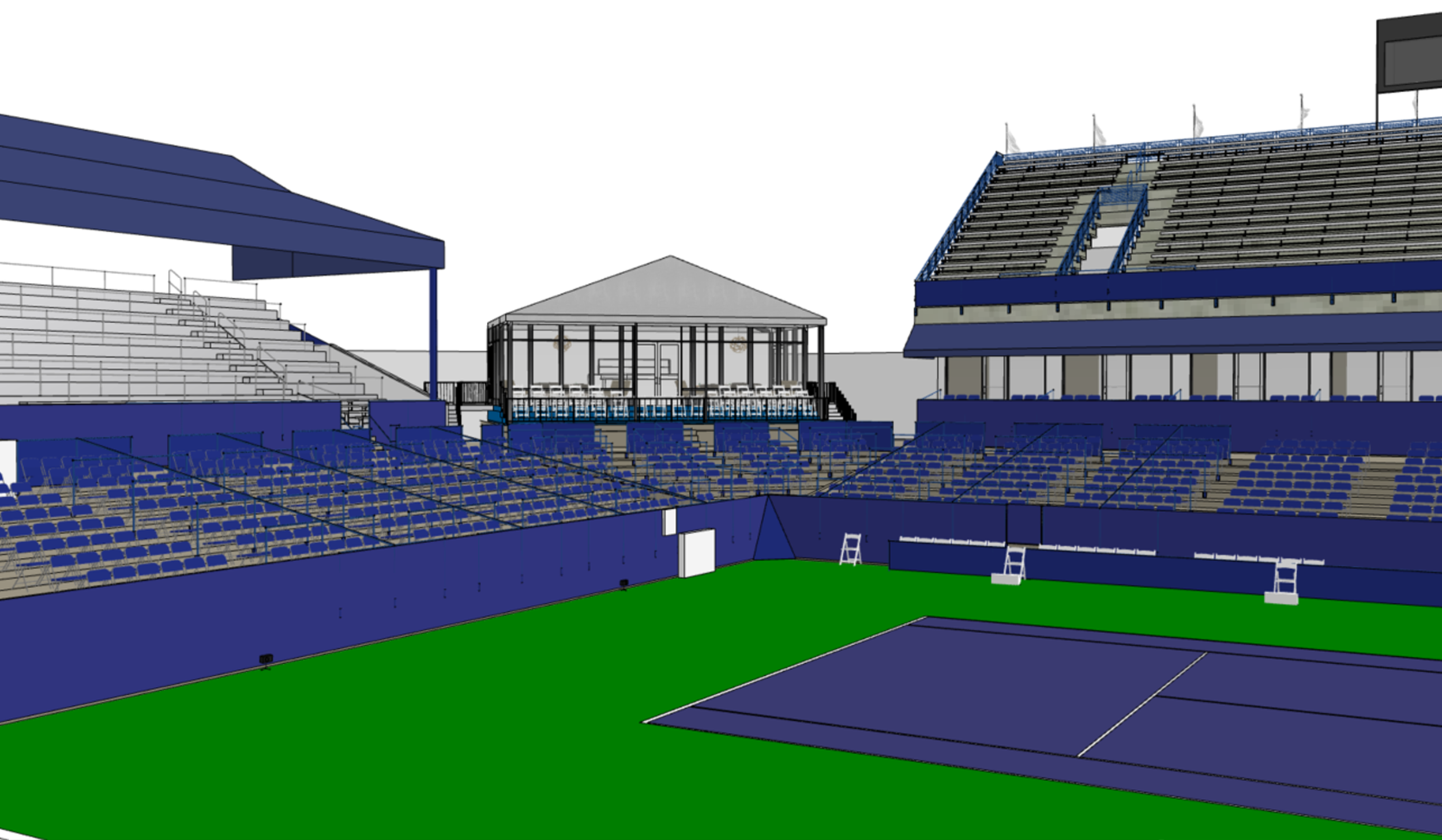 3-D model - VIP tent section