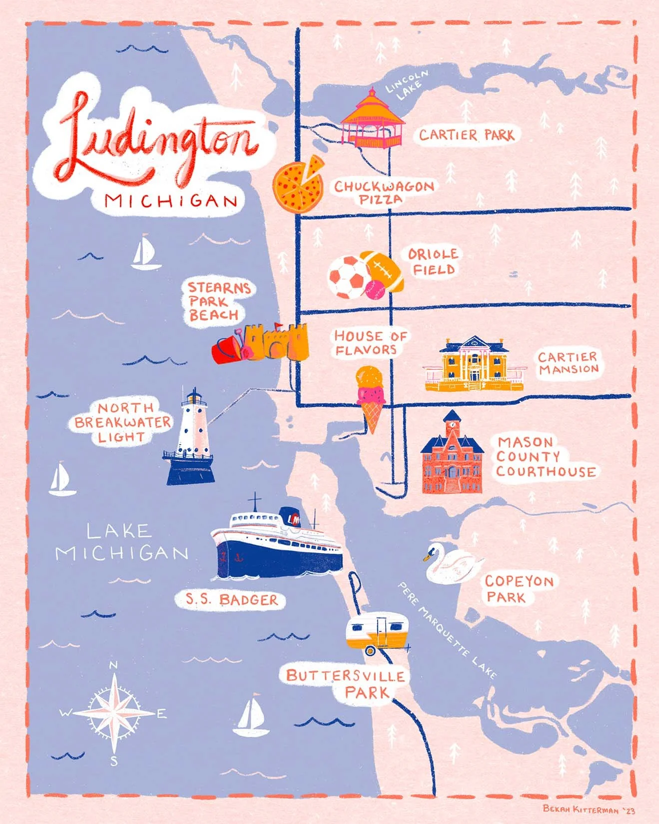 Ludington Map — Bekah Kitterman
