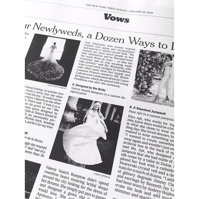 They spelled my name wrong but that&rsquo;s cool #nytimes @nytimes #sundaystyles #weddingphotographer #sbweddings #capturedandcreated