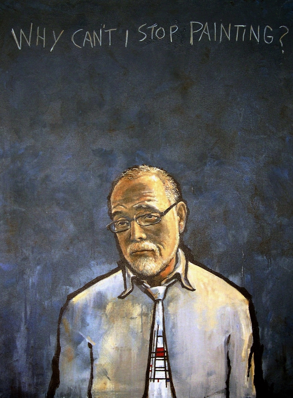 J. Wooldridge -- Self portrait (with a nod to Sigmar Polke)