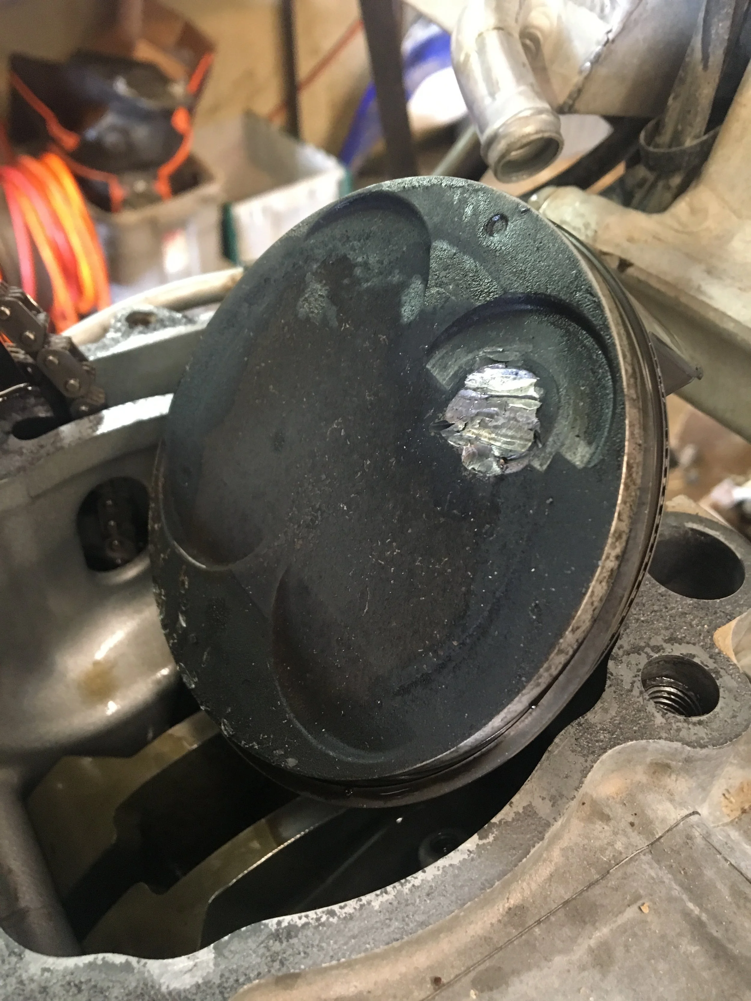 The piston didn't fair well either :(