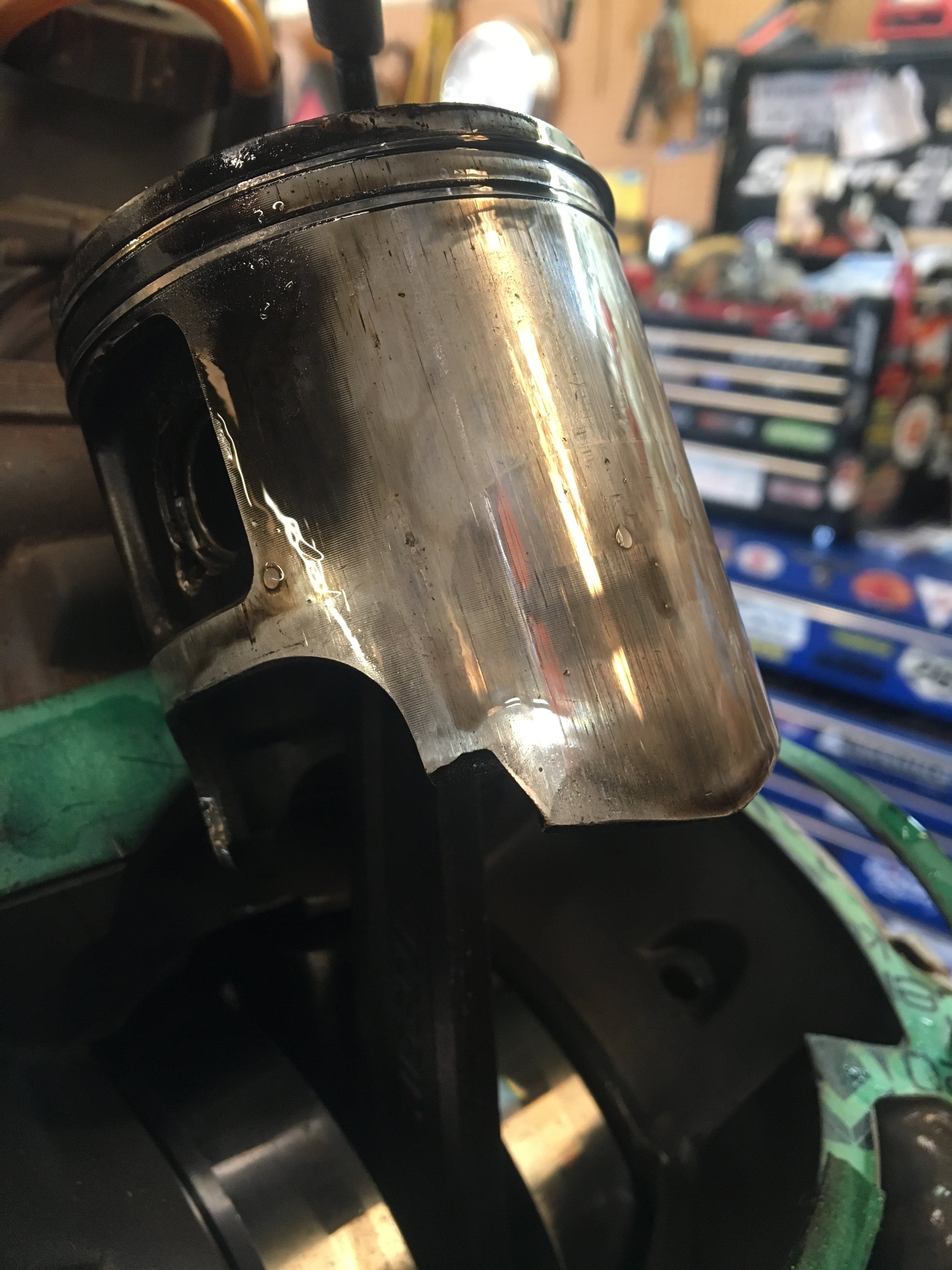 People are always amazed that something like this could happen but if you think about how many times a piston travels up and down in a cylinder its really more surprising that they last as long as they do. 5000 RPM equals about 600,000 trips up and down every hour. You'd get tired too!