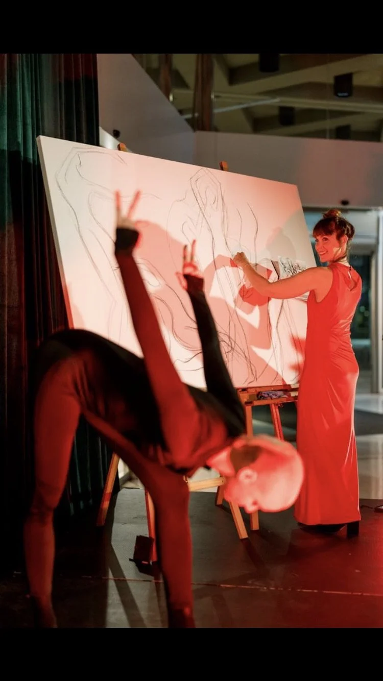 Live drawing at the Art Gallery of WA for City of Perth event 2023