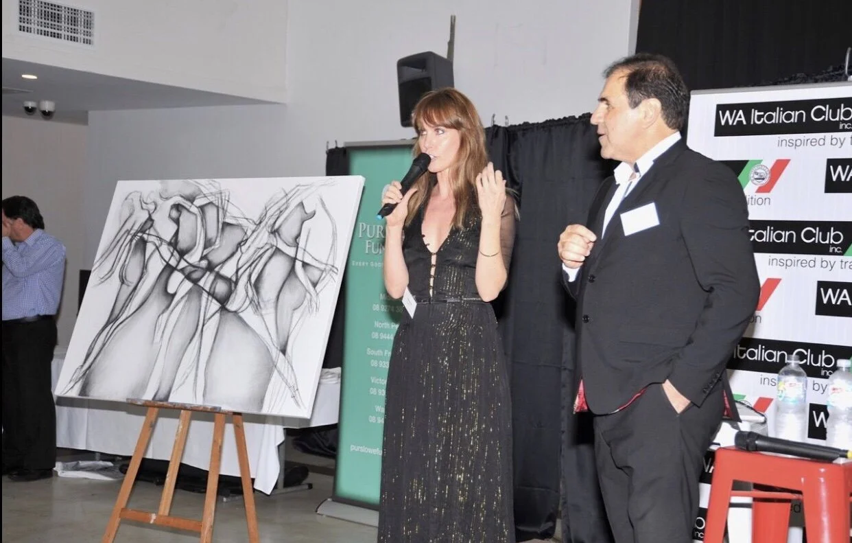 Live drawing at WA Italian Club - SOLD