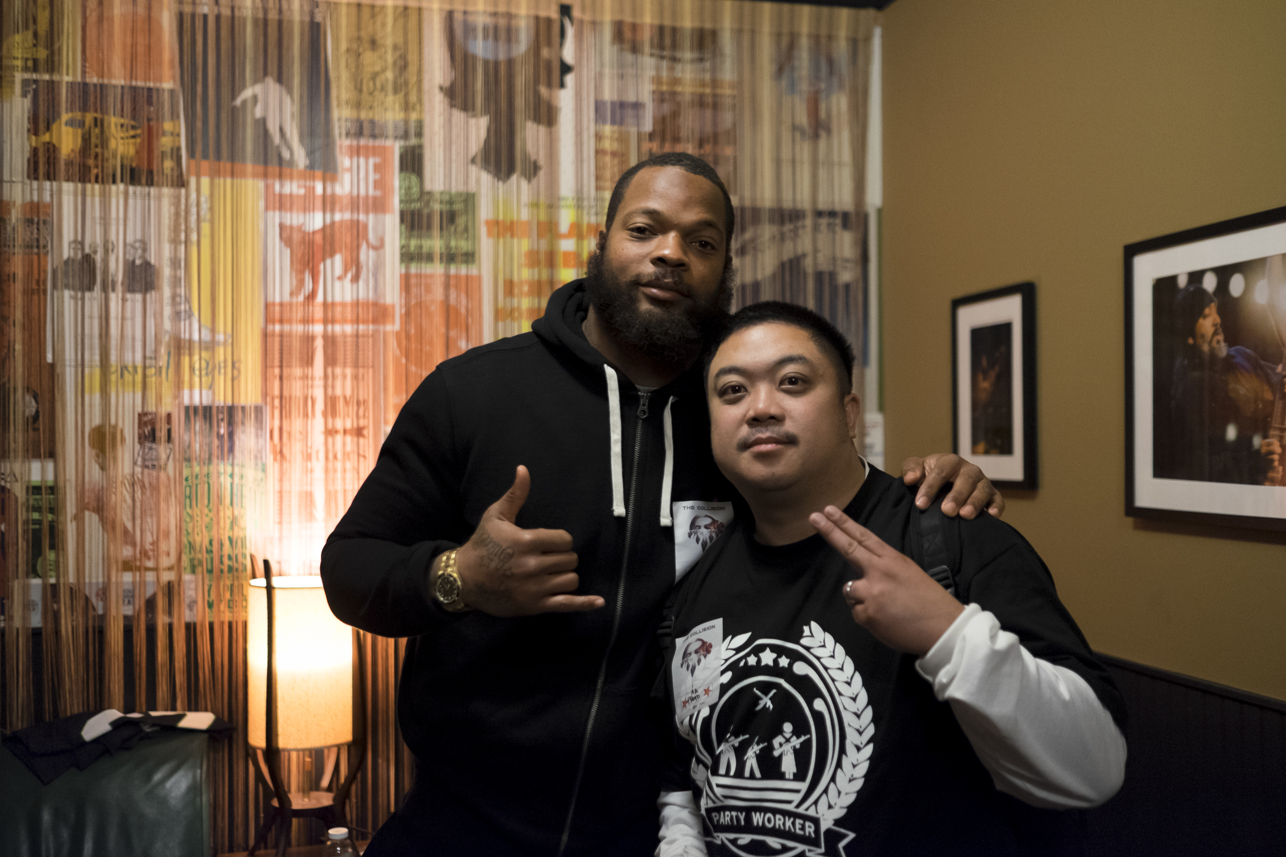 Bobby (@pahliewalnuts on IG and Twitter) and Michael Bennett of the Seattle Seahawks.