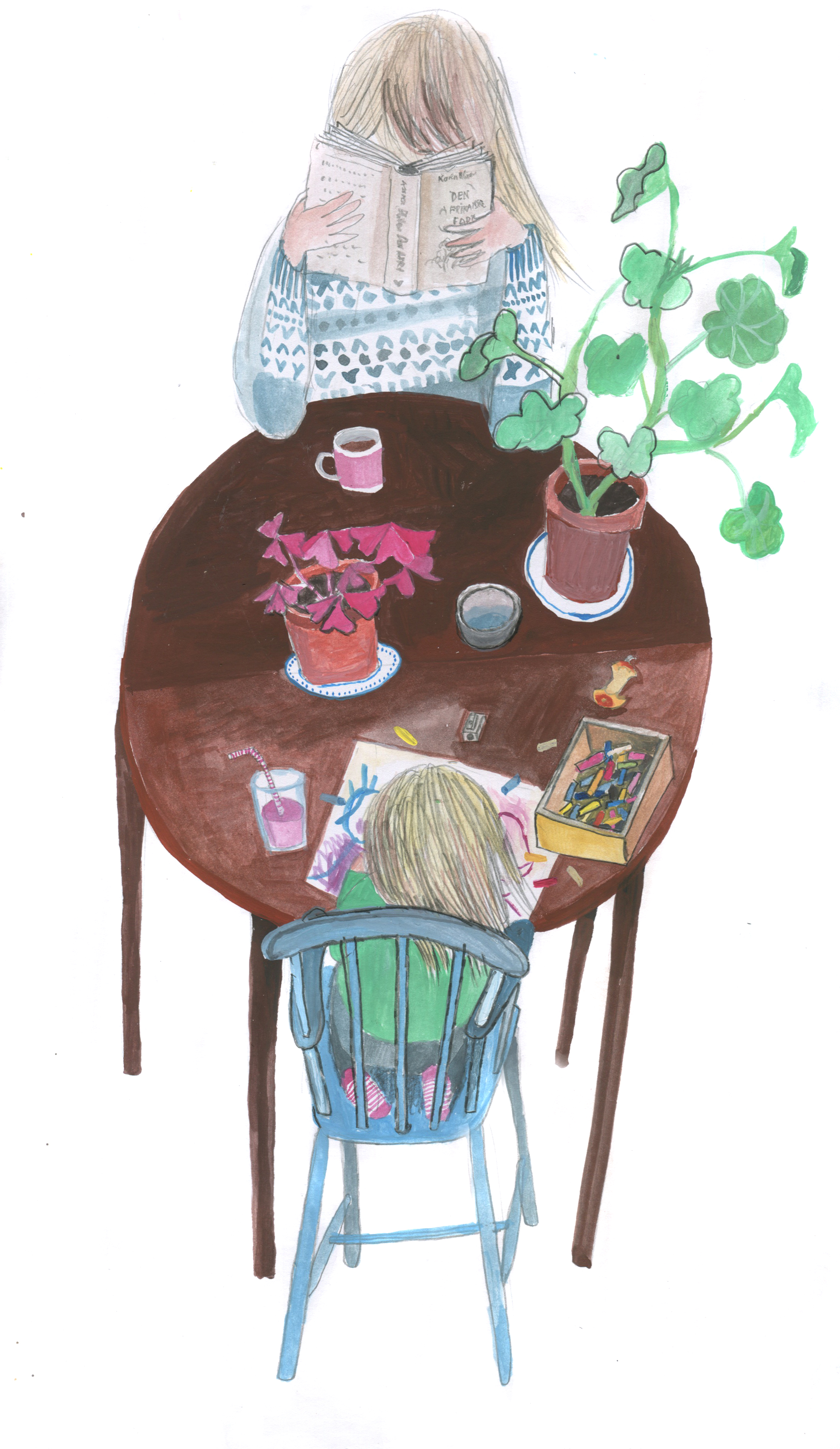 Afternoon/ gouache on paper, 25 x 35 cm, 2016